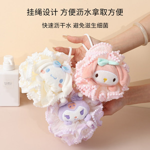 Éponge de bain pour chien Pachana mignonne, forme ovale avec bordure en dentelle, éponge de massage pour le dos, indispensable pour le bain des adultes - Product Image 2