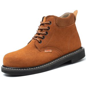 Solid Tire Sole Safety Shoes Steel Toe Rubber Outsole Anti Impact Anti Puncture Men's Work Boots For Welders And Machinists - Product Image 5