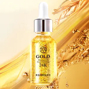 24K Gold Anti Aging Face Serum for Day and Night Wrinkle Reduction, Re-Activate Skin Youth 24K Gold Niacinamide Ampoule Essence