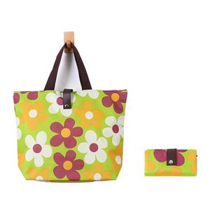 Bolsas de Mano Plegables de Poliéster Impermeables Reutilizables Ecológicas de Gran Capacidad con Correa para el Hombro y Patrón Publicitario Personalizable - Product Image 1