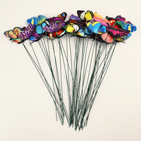 Hete Aanbieding 3D Kunstmatige Lotus Meerkleurige PVC Plastic Waterdichte Anti-roest Vlinderstokjes Tuinpot Decoratie Fotohoek
