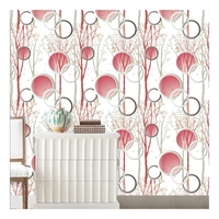 Papier peint moderne à motif floral, facile à poser, en PVC imperméable, isolant thermique, revêtement mural pour chambre à coucher, longueur 10 m, résistant à l'humidité