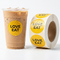 Étiquettes personnalisées pour emballages alimentaires, autocollants avec logo de café, conception imprimée pour produits alimentaires, étiquettes pour sacs de café, autocollants pour gobelets à café