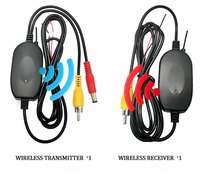 Kit émetteur-récepteur vidéo sans fil 2,4 G Lengtion gris pour caméra de recul de voiture avec connecteur RCA 12 V pour moniteur multimédia