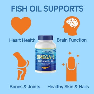 Dismok OEM/ODM Omega-3 visolie <span class=keywords><strong>capsules</strong></span> 1000mg EPA 400mg DHA Halal gecertificeerd bulk immuunondersteuning & levergezondheid - Product Image 3
