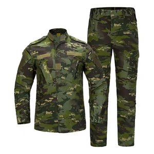Ensemble uniforme camouflage pour homme en polyester et coton tissé, pantalon et chemise tactiques pour usage extérieur - Product Image 2