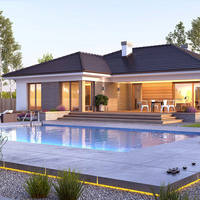 Casa prefabricada de 2 pisos Villa Estructura de acero moderna de lujo Casas familiares individuales prefabricadas