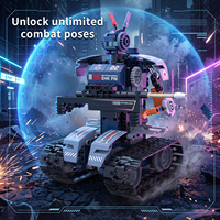 Robot RC 5 en 1, Set de Construcción de 342 Piezas, Control Remoto por Aplicación, Tanque Transformable Recargable, Bloques Educativos STEM para Niños
