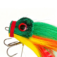 Umpan Tikus Air Laut Dalam 80g Baru untuk Memancing dari Kapal dengan Kail Tiga Mata, Umpan Lunak Swimbait Bucktail Mouse Lure untuk Memancing Ikan Pike