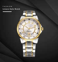 Montre Chronographe de Style Affaires en Acier Inoxydable 40mm avec Calendrier à Aiguilles, Verre Saphir et Mouvement Quartz Seiko, Étanche