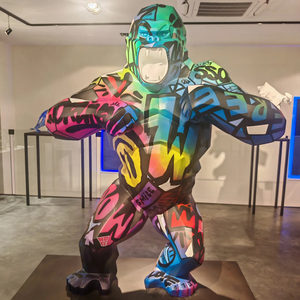 Grande Scultura Artistica in Resina di <span class=keywords><strong>Scimmia</strong></span> <span class=keywords><strong>Nera</strong></span> Irata Kong, <span class=keywords><strong>Scimmia</strong></span> da Collezione Dipinta - Product Image 5