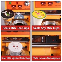Machine manuelle de scellage de gobelets, presse manuelle pour sceller les gobelets de thé à bulles, pour les boissons au lait, les magasins de collations