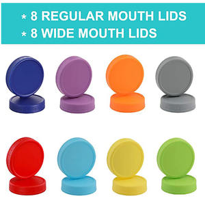 卸売り86mm広口ピンクメイソンキャニングジャー丸型クラウンキャップ金箔70/400ネジ付き100個最小注文 - Product Image 2