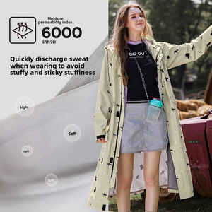 Impermeable para Mujer Más Vendido, Ligero, Impermeable y Cortavientos, con Capucha y Bolsillos, Chaqueta Impermeable Moderna - Product Image 4