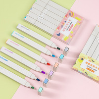Stylo surligneur à pointe souple Marqueur fluorescent de couleur claire de grande capacité Style simple Stylo journal étudiant à tête unique Taille Jumbo