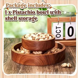 Cross-border wooden dried fruit <b>box</b>, household living room snack tray, rotating dessert, candy, and nut <b>box</b> - Product Image 5
