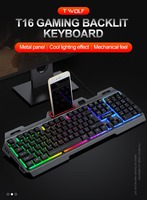 Komputer Layar Sentuh All-in-One T16 Terlaris dengan Keyboard Mekanik USB Portabel Virtual Laser untuk Tablet Produk Baru