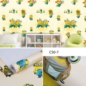 Moderno giallo impermeabile antistatico 3D carta da parati decorazione della parete adesivo <span class=keywords><strong>per</strong></span> la camera dei bambini ragazzo e ragazza - Product Image 2