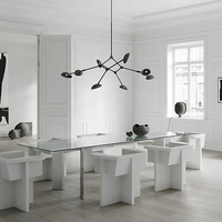 Lustre suspendu multi-têtes de style artistique vintage pour salon, salle à manger, maison, hôtel, bureau