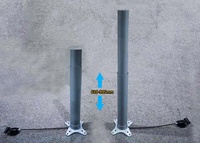 Pied de table ergonomique contemporain à vérin pneumatique, colonne de levage en aluminium au design moderne, réglable en hauteur pour bureau commercial