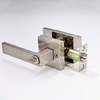 Serrures de porte tubulaires de sécurité pour entrée, intimité, passage, magasin, entrepôt – Ensemble de poignées cylindriques robustes en alliage de zinc avec levier
