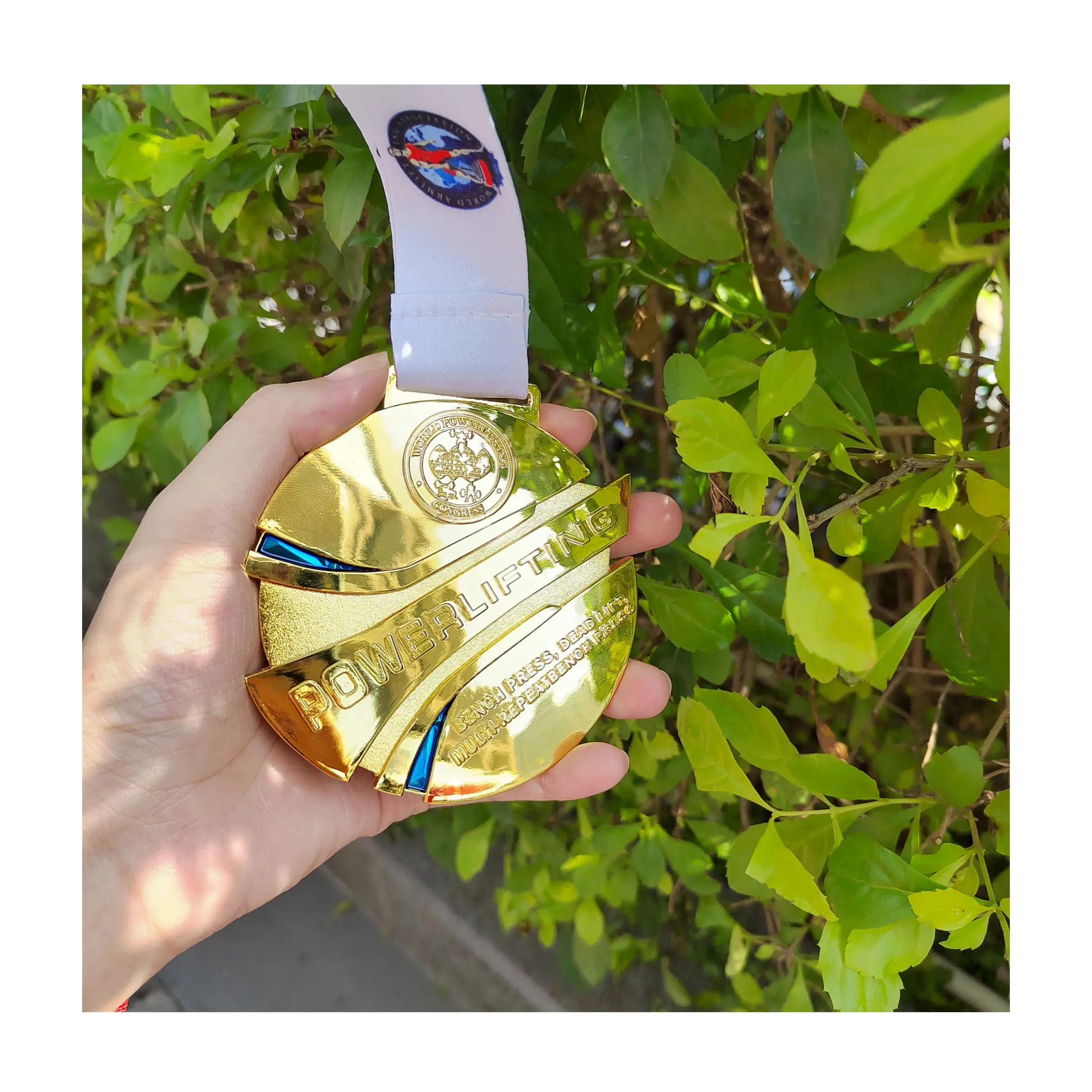 Xieyuan custom with ribbon logo manufacturing souvenir gold plated football bike marathon running blank sports metal medal