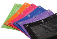 Pochette à crayons multifonctionnelle Gelory Oxford légère, couleur personnalisable, fermeture éclair, 3 anneaux, fenêtre transparente, sac de papeterie, classeur