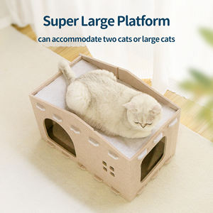 Kapalı için çevre dostu keçe kedi mağara yatakları, <span class=keywords><strong>Pet</strong></span> kedi evi katlanmış Hideaway kapalı yatak avrupa tarzı - Product Image 4