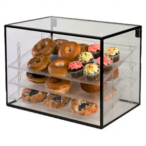Lucite เคาน์เตอร์เค้กคอนเทนเนอร์ผู้ถือขนมอะคริลิคกล่องแสดง - Product Image 1