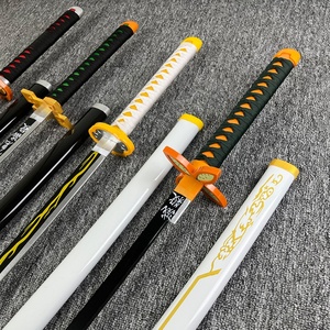 Lame de démon tueur japonaise en bois, avec fourreau, accessoire de cosplay, arme jouet de sécurité non coupée en bois de bambou pour enfants, Japon Maternity - Product Image 4