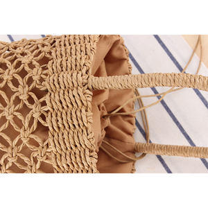 Hot Bán Phong Cách Dệt Mây Xô Túi Mùa Hè Rơm Vai Tote Cho Phụ Nữ Của Thời Trang Bãi Biển Kỳ Nghỉ Nhìn - Product Image 5