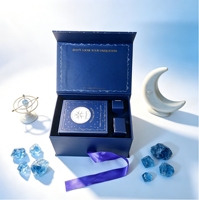 Ensemble cadeau de bougies parfumées en céramique faites à la main avec étiquette privée, design ciel étoilé, parfum d'ambiance écologique pour cadeau de fête