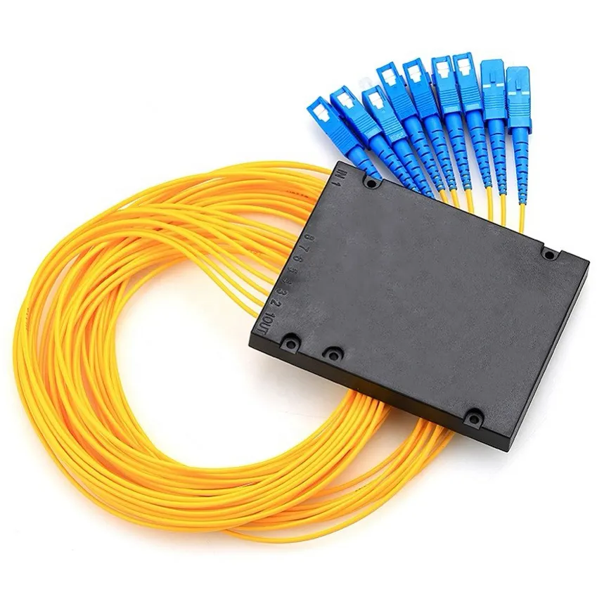 Passieve Splitter Box Fiber Optics Sc Upc 1*4 Plc 1:2 Fiber Splitter Abs Mini Box Fiber Optische Plc Splitter 1X2X16 2X32