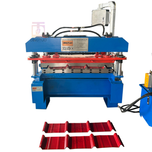 Máquina Formadora de Láminas para Techos de Paneles Trapezoidales PBR con Guía de 4 Pilares y Precortador, Aplicable al Mercado Estadounidense - Product Image 1