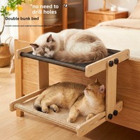Lit pour chat d'intérieur respirant et chaud toutes saisons, modèle mignon, en forme de boîte rectangulaire, pour rebord de fenêtre, hamac suspendu au chevet, extra-large, pour plusieurs chats