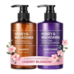 Set de Champú y Acondicionador de Flor de Cerezo, Cuidado Hidratante para el Cabello con Aceite de Argán y Macadamia, Fabricante de Marca Privada OEM - Product Image 1