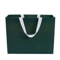 Premium Eco-Friendly Paperboard Custom Gift Bag Ribbon Handles Biodegradable Recyclable for Gift Boutique Retail Wedding Candle