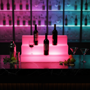 Étagère LED à 16 couleurs changeantes, étagère de présentation moderne en plastique avec bouteille lumineuse pour hôtels, discothèques ou bars - Product Image 1