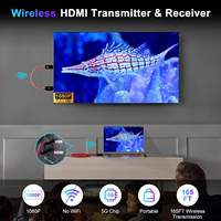 Transmisor y Receptor Inalámbrico HDMI, Extensor HDMI Inalámbrico 50M/165FT 2.4/5GHz para Transmisión de Video/Audio
