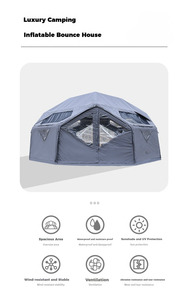 <span class=keywords><strong>Tente</strong></span> de camping <span class=keywords><strong>gonflable</strong></span> HOUMU Bunker pour 6 à 8 personnes, en coton TC Oxford, pour toutes les saisons, <span class=keywords><strong>tente</strong></span> de glamping avec accessoires complets, résistante au vent et au soleil - Product Image 2