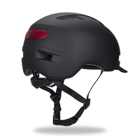 Casque de vélo portable pour hommes et femmes avec visière amovible, éclairage LED avant et arrière rechargeable par USB pour la conduite