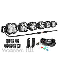 6 phares LED blancs connectables tout-terrain, étanches IP67, 6000 lumens, 12V DC, en aluminium aéronautique haute durabilité, 40 pouces
