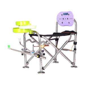 Stainless Steel Knight Fishing Chair <b>Portable</b> Foldable Multi Functional With <b>Night</b> <b>Light</b> Bait Tray For Outdoor Fishing - Product Image 4