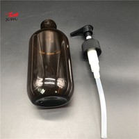Flacon pompe rechargeable en PET ambré, vide, pour cosmétiques (shampoing, savon liquide, gel douche), idéal pour les voyages et la salle de bain