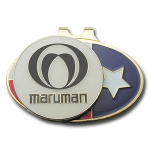 Marqueur de balle de golf avec broche en acier fer-manganèse, logo imprimé style sport et finition émaillée - Product Image 2