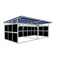 Écurie préfabriquée sur mesure à assemblage rapide, structure métallique, panneaux de box équestres de 3,6 m (12 pi) pour ferme
