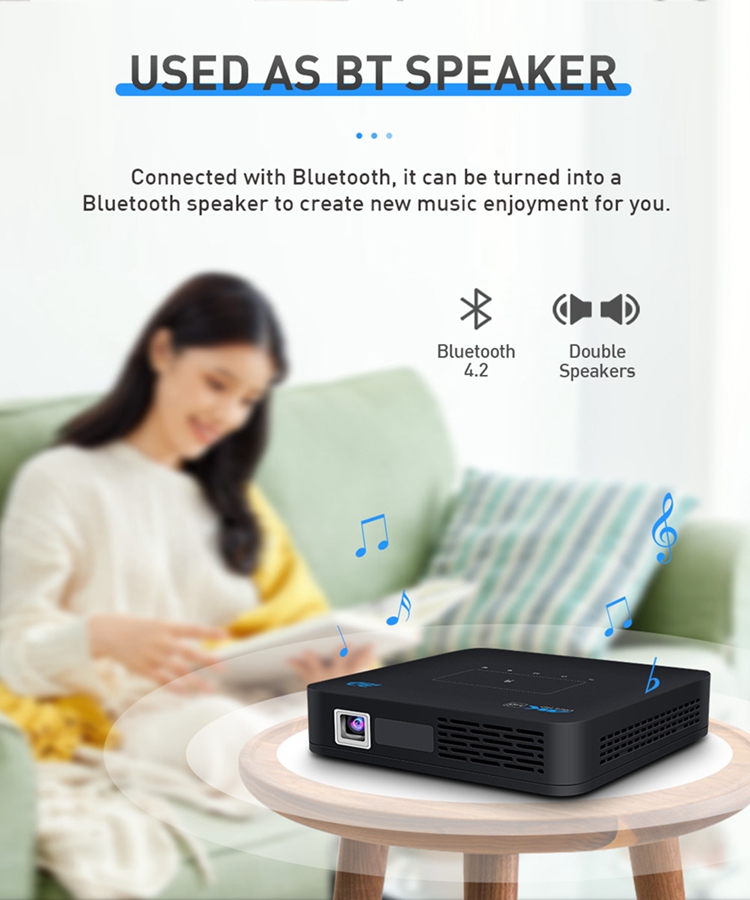 Short Throw DLP Projector Mini Smart Mobile Phone 4K 3D Projector with Android 9.0 OS