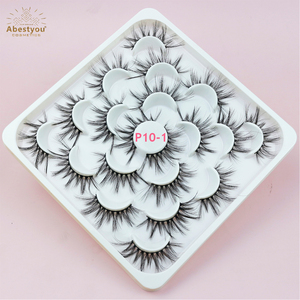 Abestyou Custom Box 3D Nerz Wimpern 10 Paar 24-Stunden-Versand Eigenes Branding Wieder verwendbare Full Strip Wimpern - Product Image 4