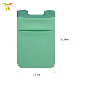 En stock. Porte-cartes arrière pour téléphone portable en Lycra anti-RFID, porte-cartes double couche pour téléphone portable, insert de carte sur mesure et - Product Image 4