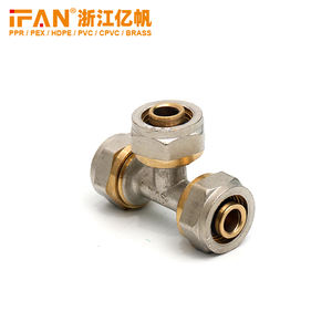 Prix usine vente chaude Type Pex raccord en laiton Pex raccord Size16-32mm Compression en laiton raccord en laiton té pour tuyau <span class=keywords><strong>multicouche</strong></span> - Product Image 1